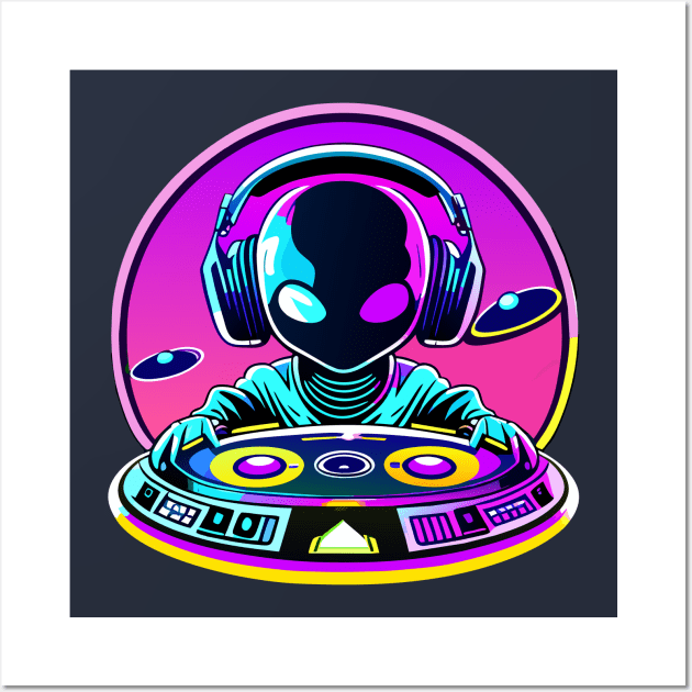 DJ alien Wall Art by mikekiev